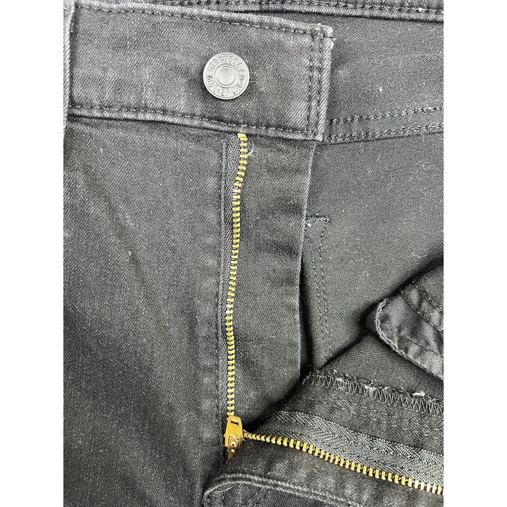 Levis 720 High Rise Super Skinny Jeans Womens 30x30 Black Dark Wash Stretch - Picture 5 of 16